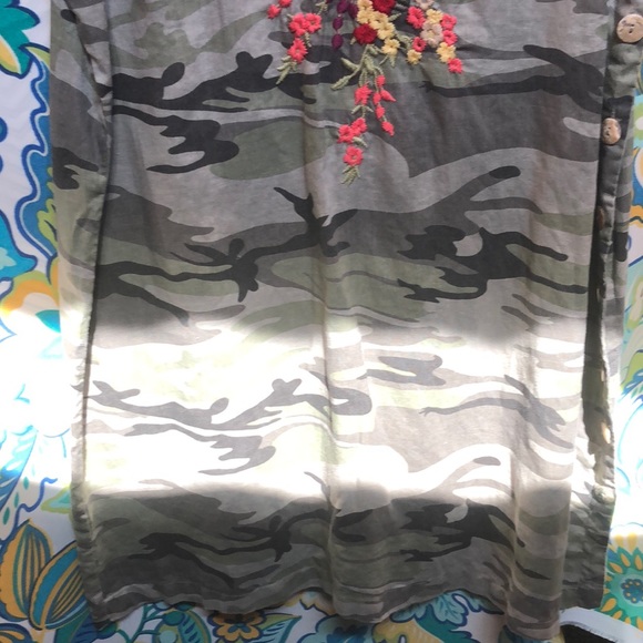 Johnny Was camouflage linen dress - Picture 2 of 8